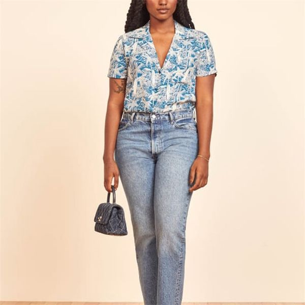 

summer women's shirt casual printing lapel short sleeve 210430, White