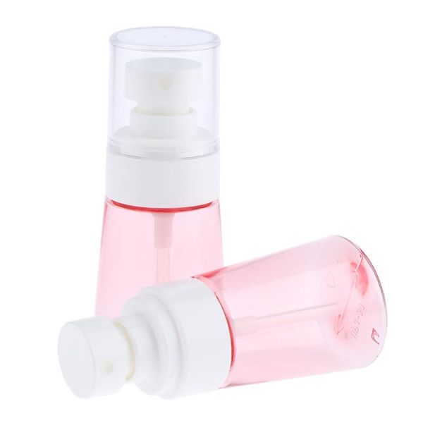 

2pcs plastic reusable refillable empty fine mist spray bottle sprayer pump travel perfume bottles - pink, 30ml/60ml/100ml storage & jars