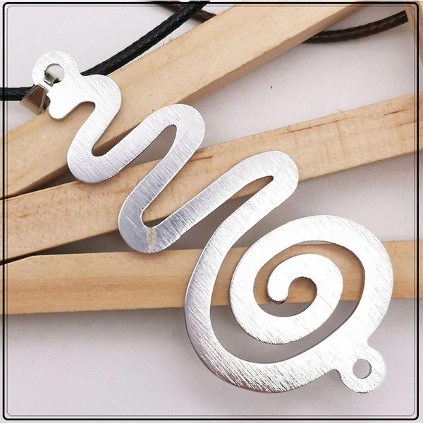 

pendant necklaces fashion neo gothic for women silver color curve stainless steel chain vintage coco kpop necklace jewelry