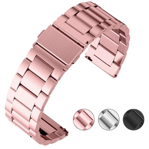 

watch bands 3 colors for huawei band, fullmosa stainless steel smart band with quick release lg style/asus zenwatch 2, Black;brown