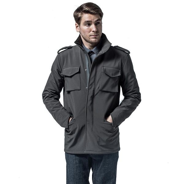 

men's jackets men outdoor warm soft shell fleece jacket m65 tactical windbreaker coat climbing hunting hiking thermal windproof outerwe, Black;brown