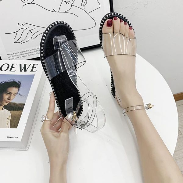 

women's cute open toes one band ankle strap summer strappy flat sandals women round rivets platform shoes 2021 zapatos de mujer, Black