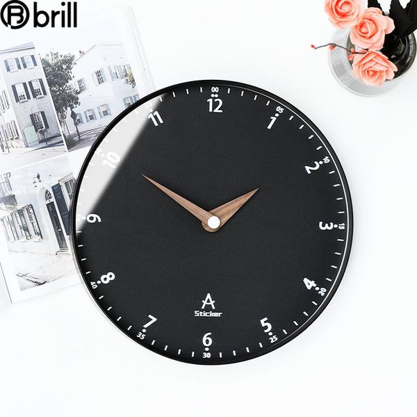 

wall clocks modren large clock metal creative black home decor living room silent watches horloge murale