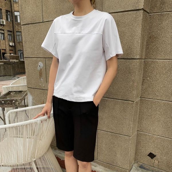 

women's t-shirt women cotton summer t shirt 2021 lady short sleeve fashion tee wild stylish, White