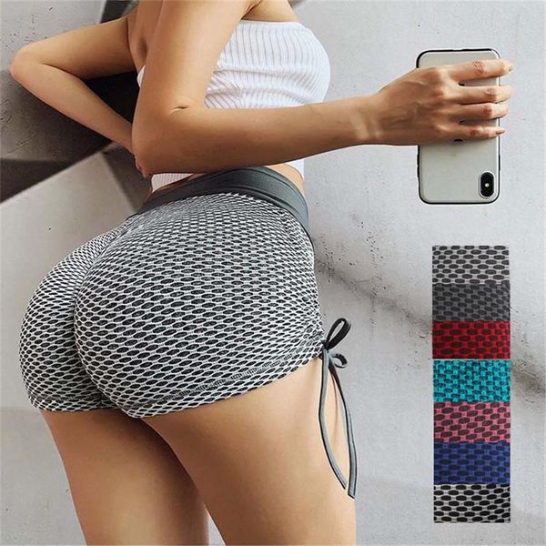 

gym clothing summer high waist yoga shorts women push up workout fitness female slim fit sport breathable thin skinny 7 colors, White;black