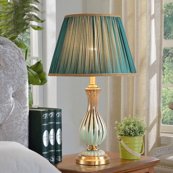 

table lamps decorative desk lamp for bedside light copper luxury ceramic living room bedroom library study office