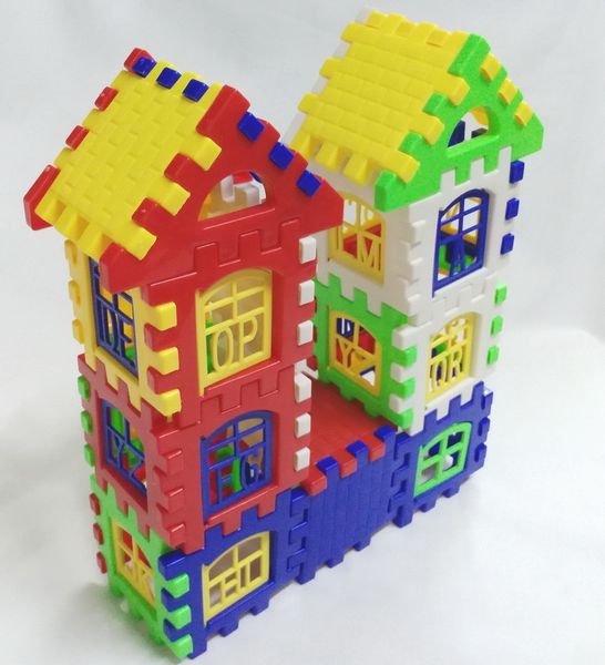 

childrens educational enlightenment square plastic inserted building block house assembly kindergarten early education toys