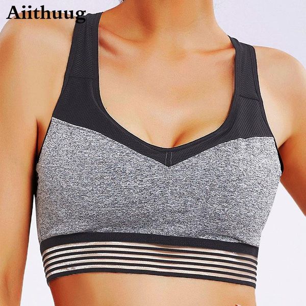 

yoga outfit aiithuug strappy sports bras for women - activewear running fitness pack medium support wirebra