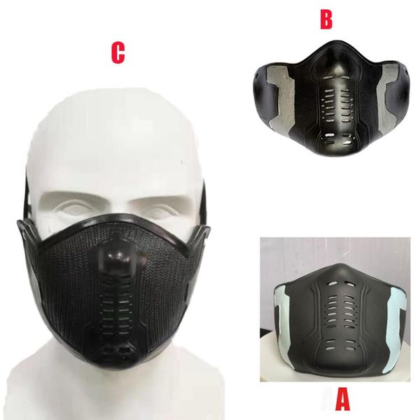 

takerlama solider bucky cosplay latex mask pvc half face headgear hallowwen party masquerade props other event & supplies