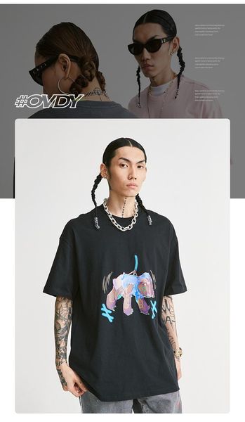 

men's t-shirts summer men women oversized t-shirt male high street hiphop letter print clothes o-neck cotton female clothing xk5-26, White;black