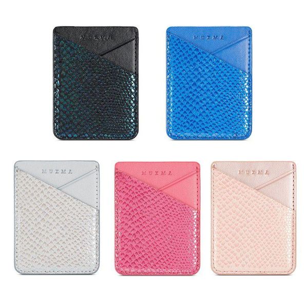 

card holders ultra slim mobile phone id holder wallet credit back pocket adhesive sticker j60d, Brown;gray