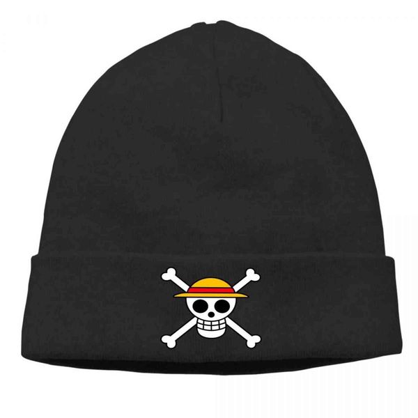 Rei dos piratas do mar Piratas Jolly Roger Calássicos Goaneiros Capas Chapéu de Palha Capota Chapéus Homens Mulheres Ski Cap Y21111