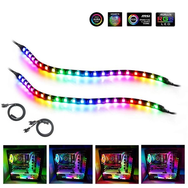 

strips addressable rgb led strip digital light ws2812b motherboard use for cpu gpu block 5v 3pin a-rgb diy aura sync in m/b