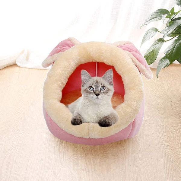

cat beds & furniture plush pet bed soft mats anti-skid resilience cotton pad for dogs kennel winter warm sleeping resting cushion