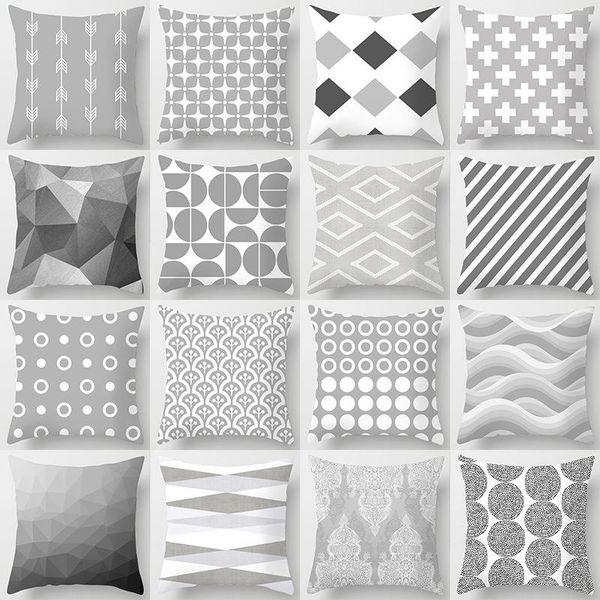 

cushion/decorative pillow yaapeet 1pc light grey throw case retro geometric cushion cover pretty endless printed decorative for living room