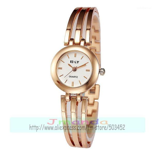

wristwatches 100pcs/lot e-ly 018 fashion lady bracelet watch wrap quartz elegance alloy for women girl wholesale wristwatch, Slivery;brown