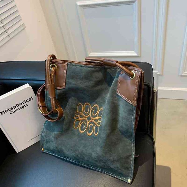 

shopping bags luxury soft flannelette shoulder for women handbags and purses personality pattern retro style hand shopper new 220301