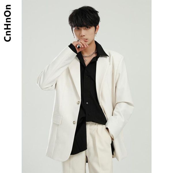

men's suits & blazers spring products korean style fashion single-breasted solid color casual suit jacket men m5-am-9608, White;black