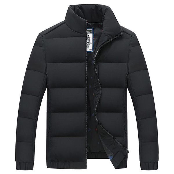 

men's down & parkas 2021 winter thick bread jacket casual cotton coat short style fashion trend men, Black