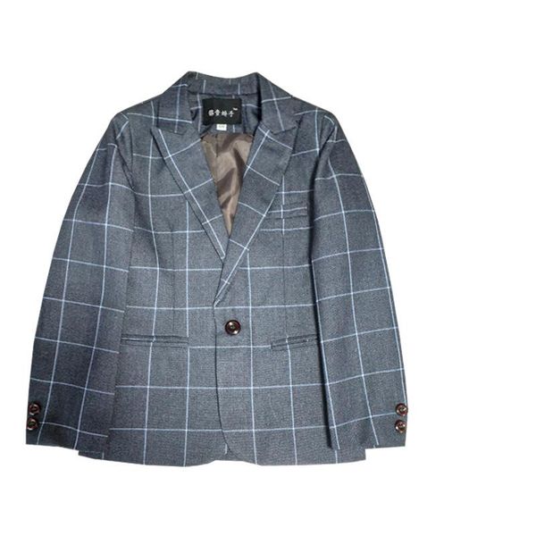 

boys girls plaid blazer jacket gentleman kids violin dance show performence children formal wedding birthday party jackets, Blue;gray
