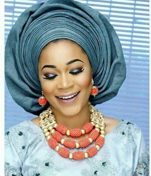 

earrings & necklace fashion african wedding women coral beads bib jewelry set costume bridal cnr673, Silver