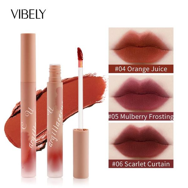 

lip gloss 6 color cheese stick matte glaze non cup rendering student lipstick
