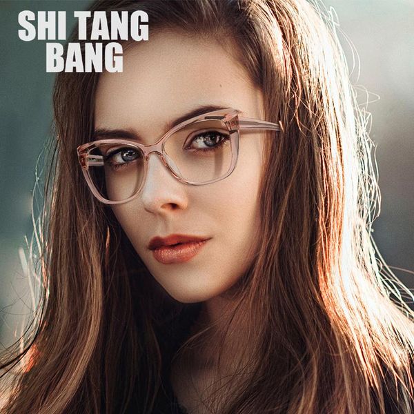 

sunglasses computer female eyeglasses fashion cat eye anti-blue light glasses women cp stylish tr90 transparent pin temples, White;black