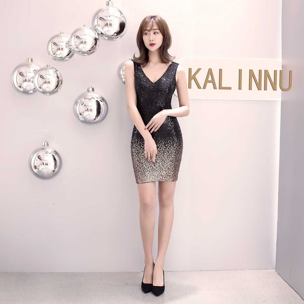 

luxury party evening dress 16107# banquet evening long company annual meeting host hip wrap short female, White;pink