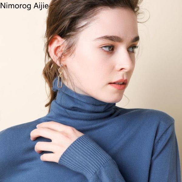 

women's sweaters sweater women 2021 autumn winter turtleneck womens knitting cashmere pullover plus size, White;black