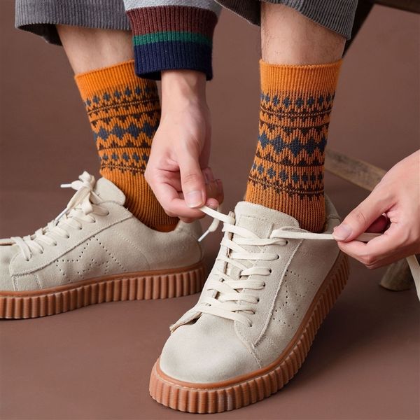 

mts men's middle tube trend knitting stockings medium medium boot socksboots men's socks double needle stockings british style ver, Black