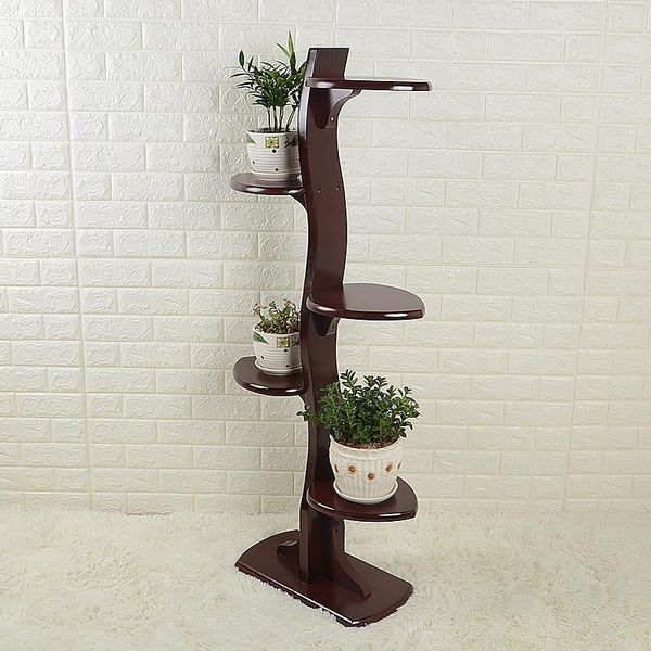 

hooks & rails potted shelf indoor living room contracted multi-storey wooden floor balcony bonsai kitchen storage rack