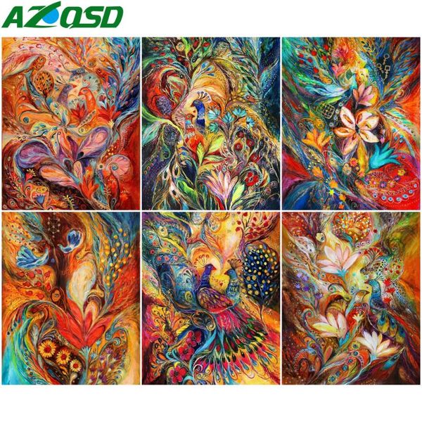 

paintings azqsd 40x50cm coloring by numbers phoenix home decoration diy oil painting canvas animal handpainted gift
