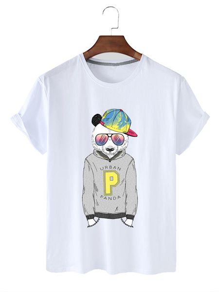 

women's t-shirt summer women round collar casual short sleeve girl cartoon oversized t shirt print simple harajuku, White