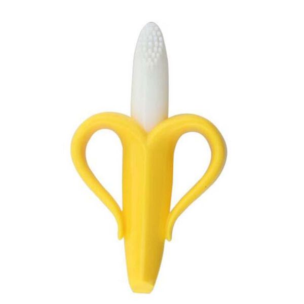 

baby teether toys bpa banana teething ring silicone chew dental care toothbrush nursing beads gift for infant