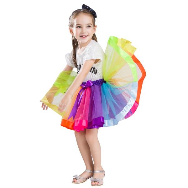 

skirts baby girl skirt kids tutu rainbow petticoat selling pettiskirt custome party wedding dance bowknot 2021, Blue