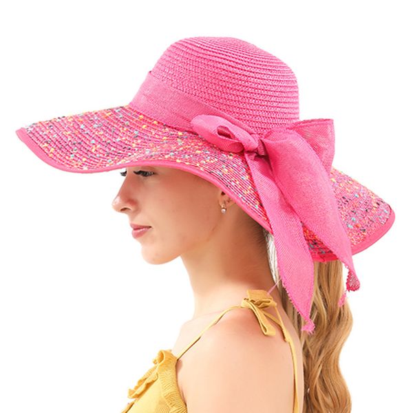 

han chao women's summer sun hat big edge straw new beach outdoor, Blue;gray