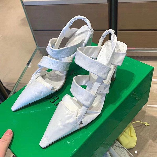 

dress shoes luxury custom pumps french toe cap stiletto high heels retro hollow sandals trip strap balala leather, Black