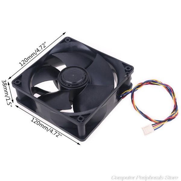 

w12e12bs11b5-57 for nidec 12038 dc12v 1.65a pwm cooling fan 12cm 6000rpm ant s7 s9 4wire btc a10 21 drop lappads