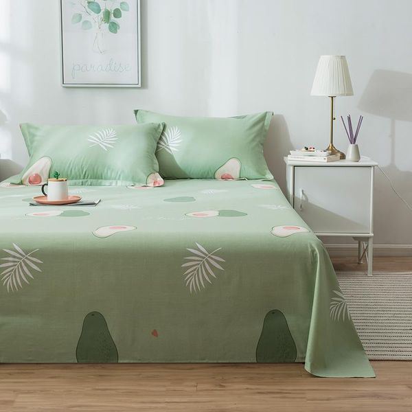 

sheets & sets 50 1pc 100% cotton flat sheet for children adults single double bed cartoon bedsheets (no case)