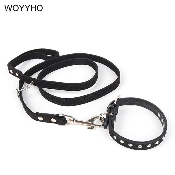 

dog collars & leashes rhinestone collar leash for small puppy cat soft suede leather pet outdoor supplies leads sets