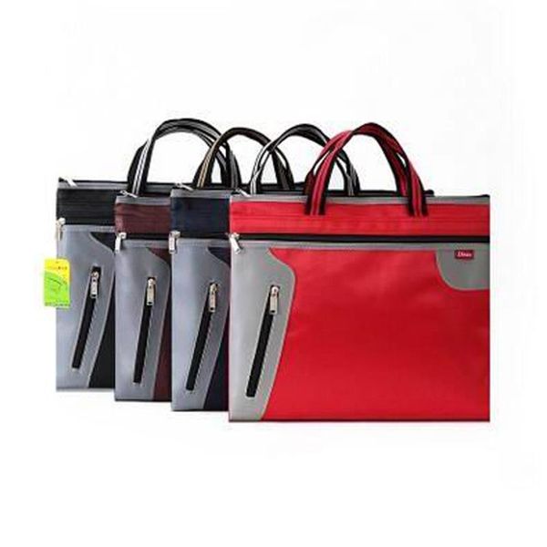 

business card files grade 1pc commercial document bag tote a4 filing 37x30cm meeting side zipper pocket 4 colors