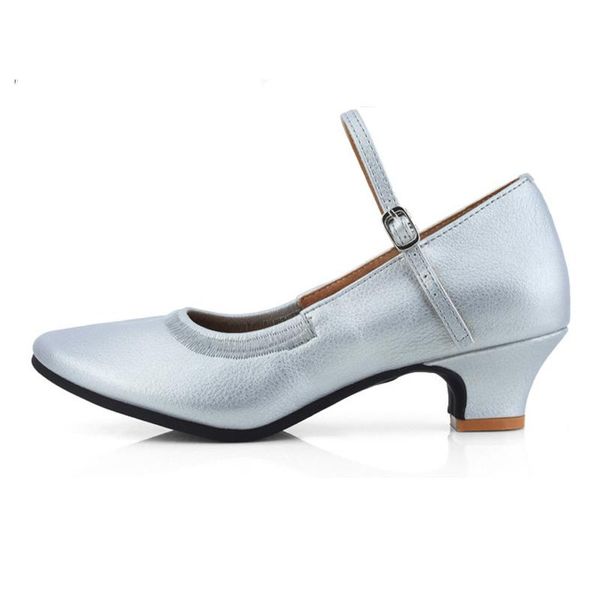 

dress shoes women modern dance female waltz soft sole mid heels 7cm 5cm 3.5cm optional latin, Black