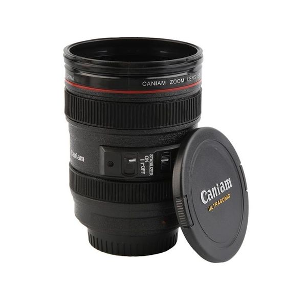 

durable diy abs travel coffee mug cup water tea camera lens with lid gift mugs