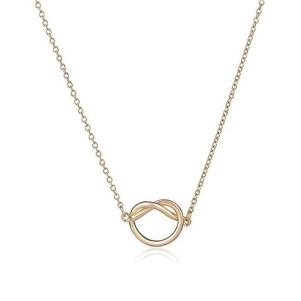 

pendant necklaces creative knot ellipse necklace female,individual character neck is acted the role of temperament love, Silver