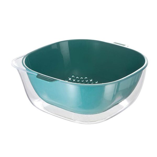 

storage bottles & jars 1pc double layers hollow out vegetable basket drain multi-function kitchen fruit