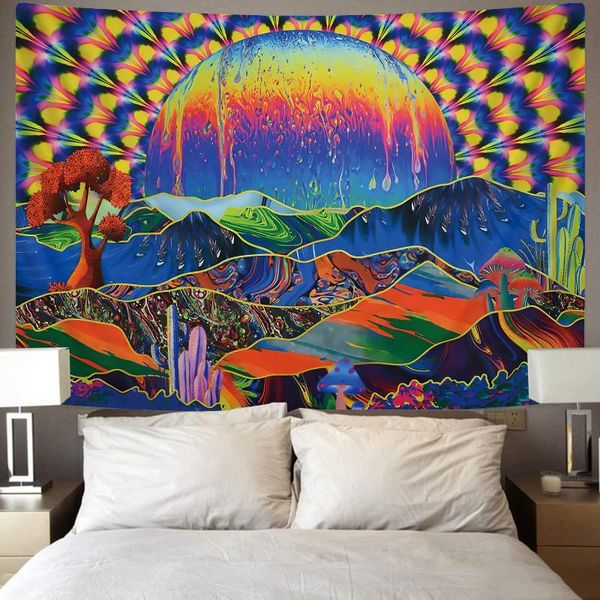 

tapestries nknk tapestry colorful rug wall art tenture mandala landscape home tapestrys decor boho hippie