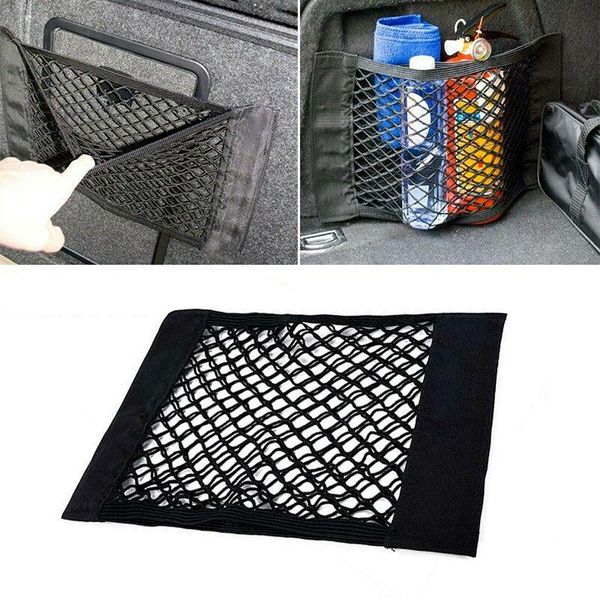 

car organizer 25*60cm back rear mesh elastic storage bag simple durable trunk net automobile interior