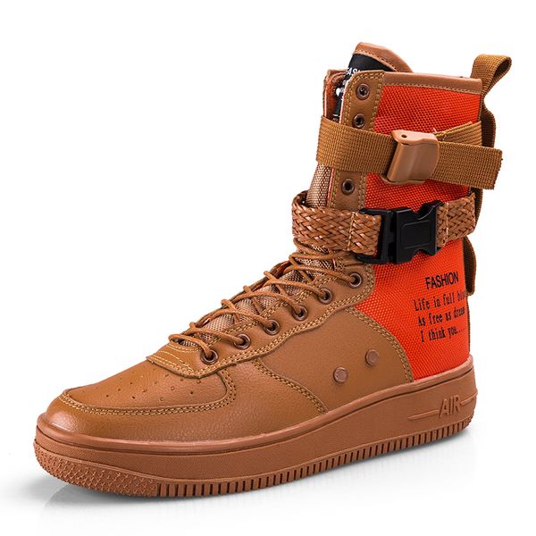 

fashion stylish mens boots casual high mens casual shoes yellow outdoor boots men big size 39-46 luxury mens shoes boots casual, Black