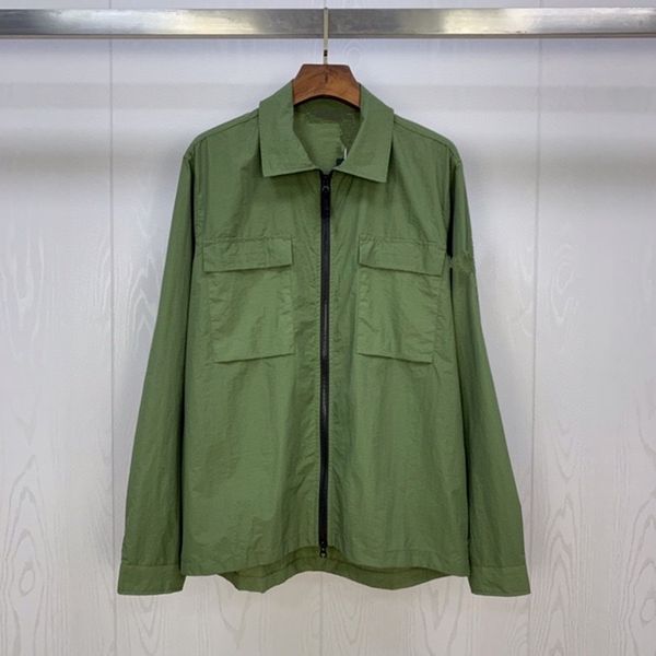 

topstoney 2020 konng gonng Spring and autumn new fashion brand shirt coat fashion men's essential shirt, White;black