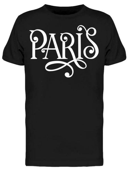 

paris france graphic tee men's -image by shutterstock, White;black